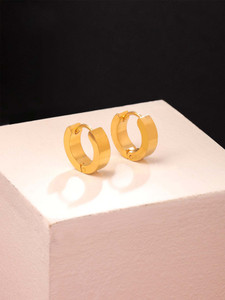 TRENDCRAFTERSS TRENDCTAFTERSS MENS/WOMEN PREMIUM GOLD BALI Metal Hoop Earring