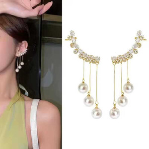 Miraclewood Korean Earring | Earring For Girl | Women Earring | Fashion Earrings Cubic Zirconia, Diamond, Pearl Alloy Drops & Danglers, Cuff Earring, Jhumki Earring, Earring Set