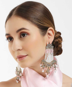 SATRANGI JEWEL SATRANGI JEWEL DESIGNER PEARL DROP AND DANGLERS STYLE EARRINGS Pearl Alloy Drops & Danglers