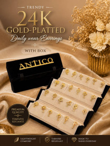 Antico 24k Gold Plated 12 Pair Earring Set - Image 6