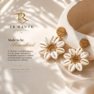 TR HAUTE Seashell Flower Earrings, Handmade Beach Theme,earring for women and girl Shell Hoop Earring, Stud Earring, Drops & Danglers