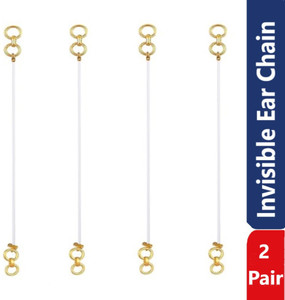 SIDDHI Invisible Lightweight Elastic Heavy Earrings Support Ear Chains Brass Earring Set