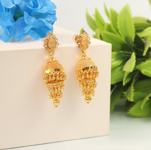 CUTE GOLD CUTE GOLD One Gram Gold Plated Traditional jimikki Jhumka Earrings Women & Girls Copper Jhumki Earring