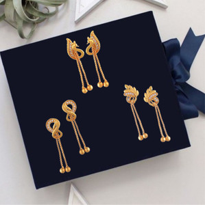 MM Immitation Peacock 1 Cubic Zirconia Brass Stud Earring