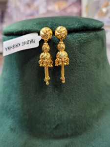 Ansh Enterpris Fashion Hanging Sui Dhaga Earring for Women and Girls Crystal Brass Huggie Earring