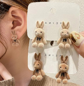 AKISON JEWELS Combo Earrings Teddy Bear Rabbits Korean Earrings western earrings Alloy Earring Set, Stud Earring
