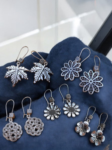 MAYUK ARTSY Oxidized German Silver German Silver Clip-on Earring, Earring Set