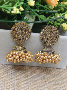 Meira Jewellery Traditional Ethnic Gold Plated Big Jhumka Jhumki Alloy Earring Drops & Danglers Alloy Jhumki Earring