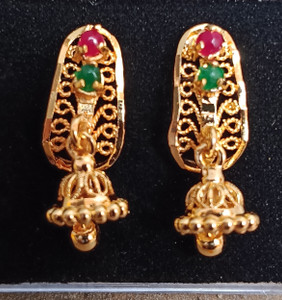 HARSHITHA COLLECTONS JHUMKHA EAR RINGS Alloy Jhumki Earring