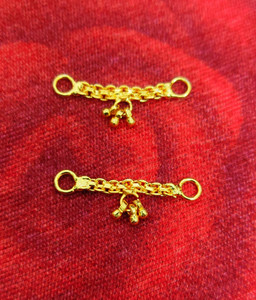 TGS GOLD COVERING Traditional Side Mattal/Ear Chain For Women & Girls Copper Clip-on Earring