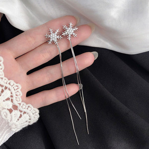 BlueShine Korean Earring Silver star Drop & Dangler For women Girls Partywear light weight Alloy Drops & Danglers