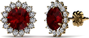 Raksha mai jewellers 92.5 Silver Certified Beautiful Floral Cubic Zirconia Sterling Silver Stud Earring