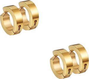 Fashion Frill Trendy & Stylish Cool Dude Gold Magnet Bali For Men Valentine Special Alloy Stud Earring