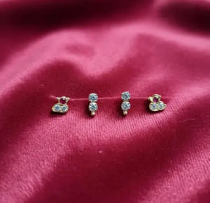 SSFJ Impon stone combo side earrings for girls and women and girls are Copper Stud Earring