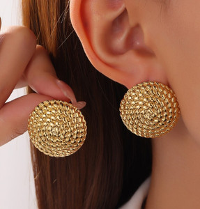 AKISON JEWELS Korean Earrings For Women Girls Stylish Anti tarnish Spiral Studs Traditional Stainless Steel Earring Set, Stud Earring