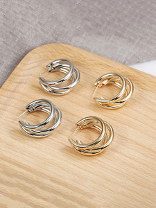 YELLOW CHIMES 2 pairs combo of Hoop Earrings | Birthday Gift for girls and women Metal Hoop Earring
