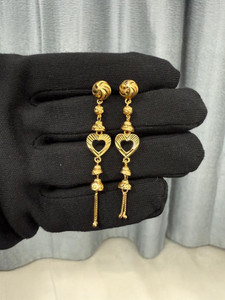 Ansh Enterpris Sui Dhaga Sparkle Brass Drops and Danglers Earrings for Women Crystal Brass Stud Earring