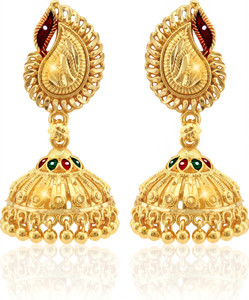 VIGHNAHARTA Traditional 1 Gm Gold and Micron Plated for Women and Girls Alloy Jhumki Earring