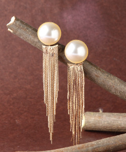 SOHI Gold Plated Pearls Drop Earring Alloy Drops & Danglers
