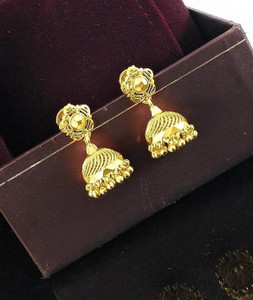 CM FASHIONS One Gram Gold Plated Traditional Trendy Stylish Earrings. Copper Jhumki Earring