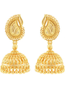 MEENAZ 1 one gram gold South Indian Temple jewellery set 18k Brass Copper 22kt Stylish Fancy Casual daily use Simple party wear Ethnic Antique Bridal Wedding latest maharashtrian design Combo Matt Gunghroo Big Heavy Stud Pendant Meenakari Flower Round Gold Peacock jhumki Jhumkas Jhumka earrings earing golden Bali ear rings for women girls ladies girlfriend valentine gifts matte GOLD JHUMKI-M156 Ruby Brass, Copper, Metal, Alloy, Enamel, Crystal, Stone Jhumki Earring, Drops & Danglers, Stud Earring, Earring Set, Hoop Earring