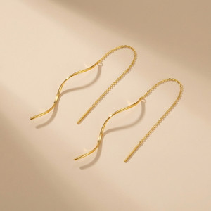 MYKI Delicate Twist Drop Earring For Women & Girls Stainless Steel Drops & Danglers