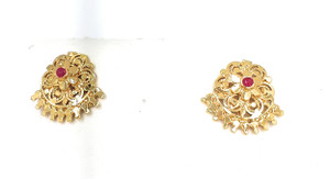 Anujeet Fashion Hub Gold Plated Covering 5 metal Impon Plain Dangler Earrings For Women & Girls Copper Drops & Danglers