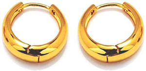 Alphabettm Kaju Bali shaped Gold-Plated stainless steel Alloy Hoop Earring