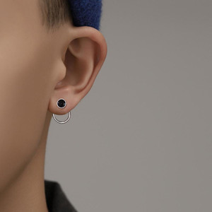 सॉल्टी अल्फा Modern Style Earrings for Men & Boys | Ear Tops | Aesthetic Jewellery Stainless Steel Hoop Earring