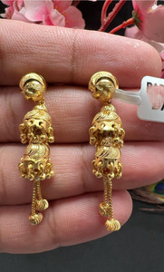 Ansh Enterpris Hanging Sui Dhaga Earring Crystal Brass Earring Set