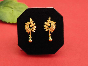 Kesvi 1 gram gold plated dangling stud earrings for girls & women Brass Drops & Danglers, Stud Earring, Huggie Earring, Earring Set