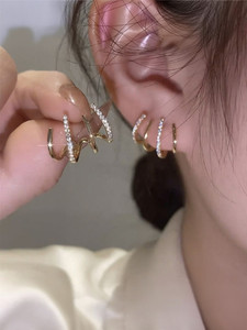polluxcraft PolluxCraft Korean Earrings for Women and Girls | Gold Plated Alloy Clip-on Earring
