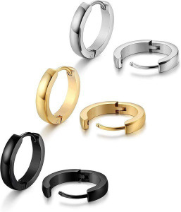 MEENAZ Mens Earing & Women Earring Fashion Jewellery Valentine gift Single Solitaire Silver Platinum Multi Black Blue Golden Surgical Plug barbell Hoops Ear piercing Studs Jewelry Style design Stylish Fancy Party wear casual High Gold Polish daily Use simple Magnetic Pierced Round pressing Magnet Dumbell Multicolor press Bali Screw Back God Mahadev Mahakal Shiv OM Stone CZ AD Earrings Combo Set pack Salman Khan Kaju ear rings Stud Tops for Men may Boyfriend Boys Girls Gents ladies unisex male girls women Kids Hoop bali jewellery stainless Steel Daily non pierced Multicolour shape Boy earrings -MENS EARRING COMBO-ME80 Metal Huggie Earring