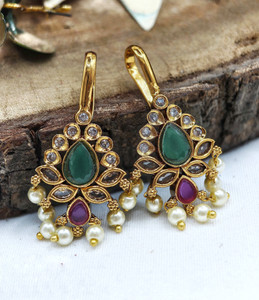 SriShaya Bugudi - 01 Beads Brass Cuff Earring