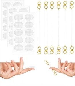 ARISTAL Jewellery Invisible Transparent Kaan Chain And Ear Patch Support for Earlobe Brass Ear Thread