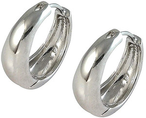 VAMA Mens Jewellery Kaju Bali Salman Khan Style Silver Hoop Earrings Unisex Ear Rings Metal Hoop Earring