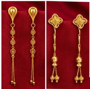 Tarannum fashion store Long earring Brass Drops & Danglers, Earring Set