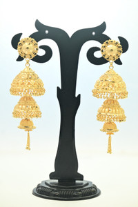 LAXMI JEWELLERS Pearl Earrings for Women Gold Plated Dangle Earrings Gold Jhumki Earring
