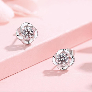 MYKI Pretty Solitaire Stud Earrings For Women & Girls Swarovski Zirconia Alloy Stud Earring