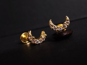 Ria Trending second stud Brass, Copper Stud Earring