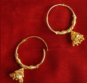 SHI Jewellery Golden Bali Traditional For Women and Girl Alloy Jhumki Earring