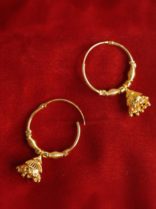 SHI Jewellery Golden Bali Traditional For Women and Girl Alloy Jhumki Earring