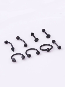 YELLOW CHIMES Stylish Piercing Ear Eyebrow Nose Lip Stainless Steel Body Jewelry Set for Women and Men Metal Stud Earring