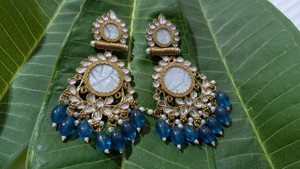 vraj imitation Earring Cubic Zirconia Brass Chandbali Earring