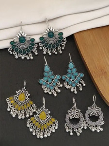 DANGAR ENTERPRISE Handcrafted Oxidized Earring Set for Women Artistic Boho and Ethnic Collection Alloy Jhumki Earring