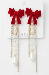 NOORAH Korean Bow Earrings for Women Alloy Tassel Earring, Drops & Danglers, Hoop Earring, Ear Thread