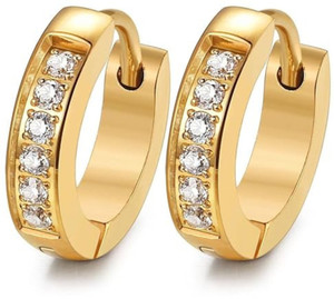 stylewind Elegant Latest Fashion Cubic Zirconia Stainless Steel Hoop Earring