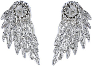 DeeeVam Eagle Wings Crystal Platinum Plated Stud Earrings Swarovski Crystal Metal Stud Earring