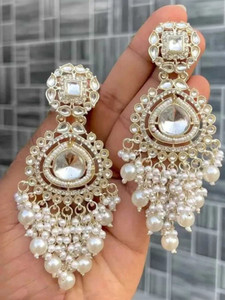 VIAANA CREATION Gold Drop & Danglers Earring for Women & Girls Diamond Brass Drops & Danglers Alloy Drops & Danglers