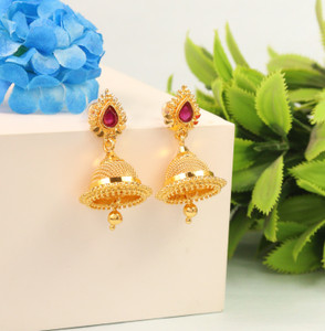 क्यूट गोल्ड CUTE GOLD One Gram Gold Plated Traditional jimikki Jhumka Earrings Women & Girls Copper Jhumki Earring